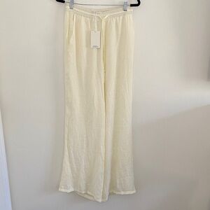 Monday Swimwear NWT Tahiti Pant Ivory Beach Coverup Lightweight  Size Small